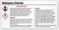 Methylene Chloride Small GHS Chemical Label