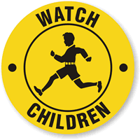 Watch Children Hard Hat Label