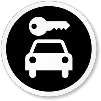 Car Rental Symbol ISO Circle Sign