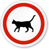 Cat Symbol ISO Circle Sign