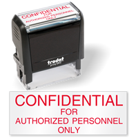 Confidential For Authorized Personnel Stamp Self Inked