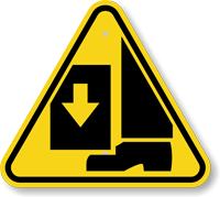International Crushing Of Toes/Foot Hazard ISO Sign