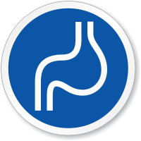 Digestive Stomach Symbol ISO Circle Sign