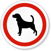 Dog ISO Circle Sign