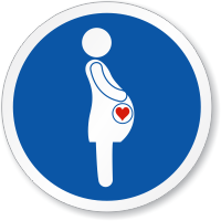 Expectant Mother Graphic ISO Circle Sign