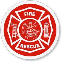 Fire Rescue Symbol ISO Circle Sign