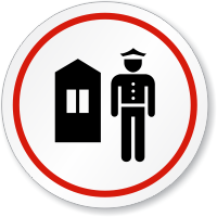 Guard Station Symbol ISO Circle Sign
