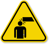 ISO Overhead Obstacles Symbol Warning Sign