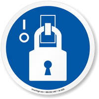 Lock Out ISO Circle Sign