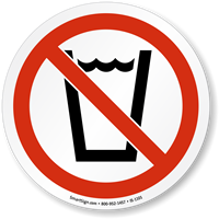 No Drinking ISO Prohibition Sign