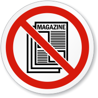 No Magazine Symbol ISO Prohibition Circular Sign