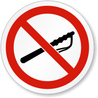 No Police Baton ISO Sign