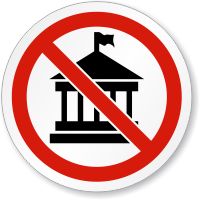 No Politics Symbol ISO Prohibition Circular Sign