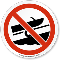 No Boat Trailer Graphic Sign