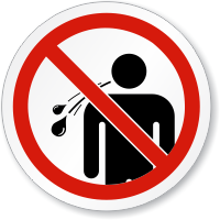 No Spitting ISO Prohibition Sign
