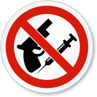 No Weapons And Drugs Symbol ISO Sign