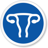 Reproductive Uterus Symbol ISO Circle Sign