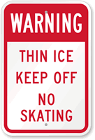 Warning Ice Sign