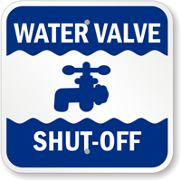 Water Valve Sign