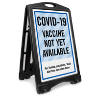 Custom COVID-19 Vaccine Not Available Sign