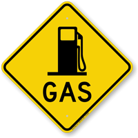 Gas Diamond-shaped Traffic Sign