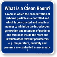 What Is A Clean Room Sign