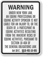 New York Equine Sign