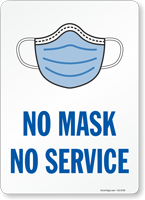 No Mask No Service Face Covering Sign