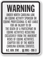 North Carolina Equine Sign