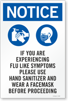 Notice Please Use Hand Sanitizer Before Proceeding Sign