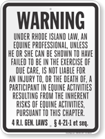 Rhode Island Equine Sign