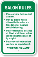 Salon Rules Add Your Salon Name Custom Sign
