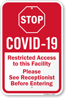 STOP Restricted Access Medical Safety Sign