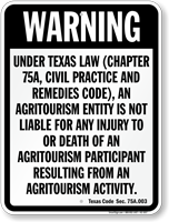 Texaschapter 75 Agritourism Sign
