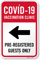 COVID 19 Vaccine Center, Pre Registered Guests Only