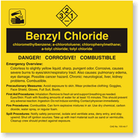 Benzyl Chloride ANSI Chemical Label