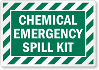 Chemical Emergency Spill Kit Label
