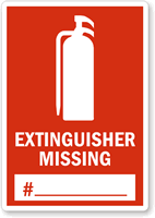Extinguisher Missing [fill in number] Label