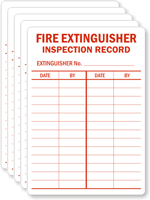 20 XFire Feuerlöscher Maintenance Record Aufkleber gedruckt Vinyl Label Factory Shop 