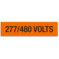 277/480 Volts Marker Label, Large (2-1/4in. x 9in.)