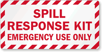 Spill Response Kit, Emergency Use Only Label