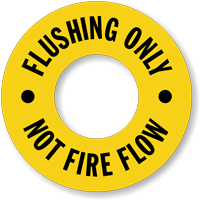 Flushing Only Not Fire Flow Fire Hydrant Marker