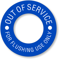 Out Of Service For Flushing Use Only Fire Hydrant Marker