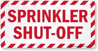 Sprinkler Shut-Off Label
