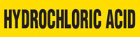 Hydrochloric Acid (Yellow) Adhesive Pipe Marker