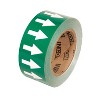 Green Background with White Arrows Tape - 2" x 54'