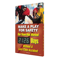 Make Play Safety Days Without Accident Sign
