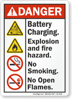 Shield Old Warning Sign Warning Sign Battery Box Caution Explosive Gases 