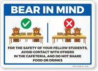 Bear in Mind: Do Not Share Food Sign