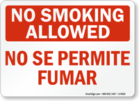 No Smoking Allowed/No Se Permite Fumar Sign